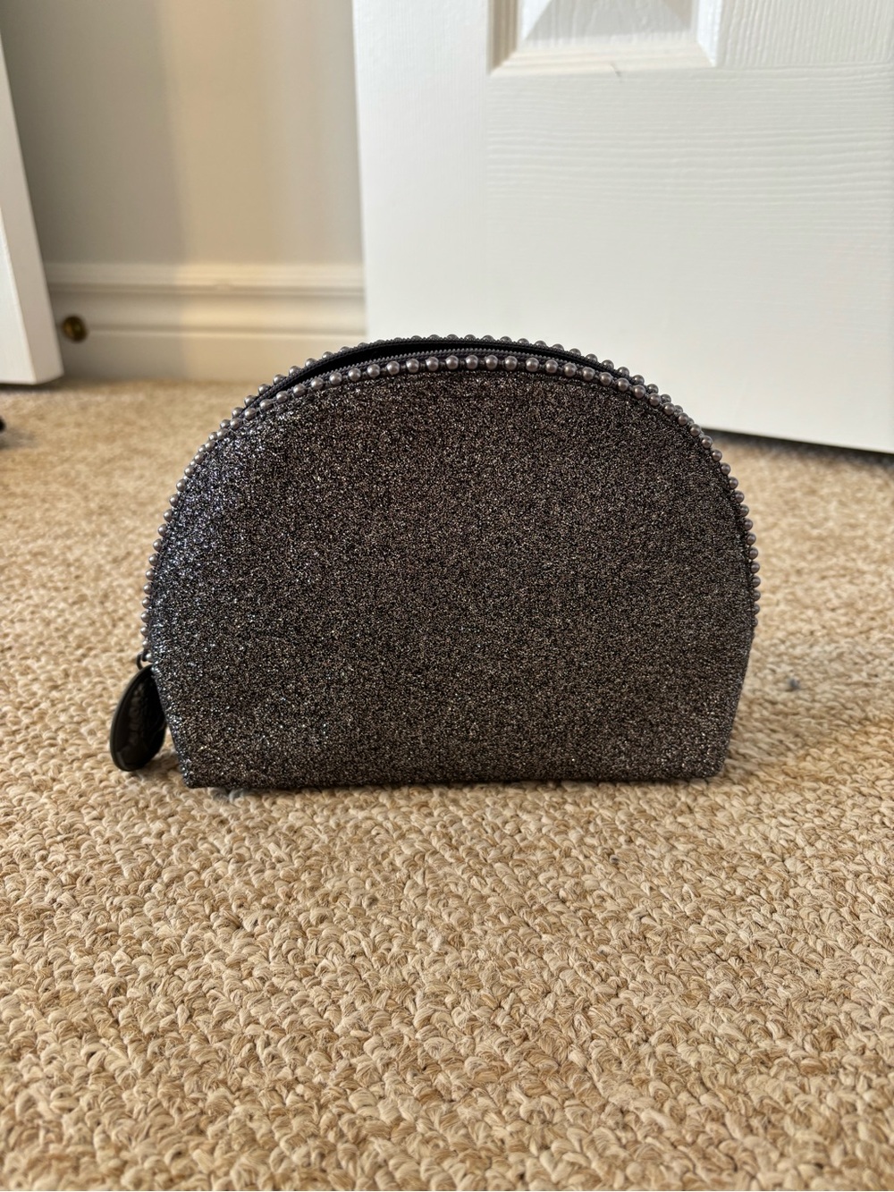 MAC Cosmetics Metallic Glitter Cosmetic Bag - Silver
